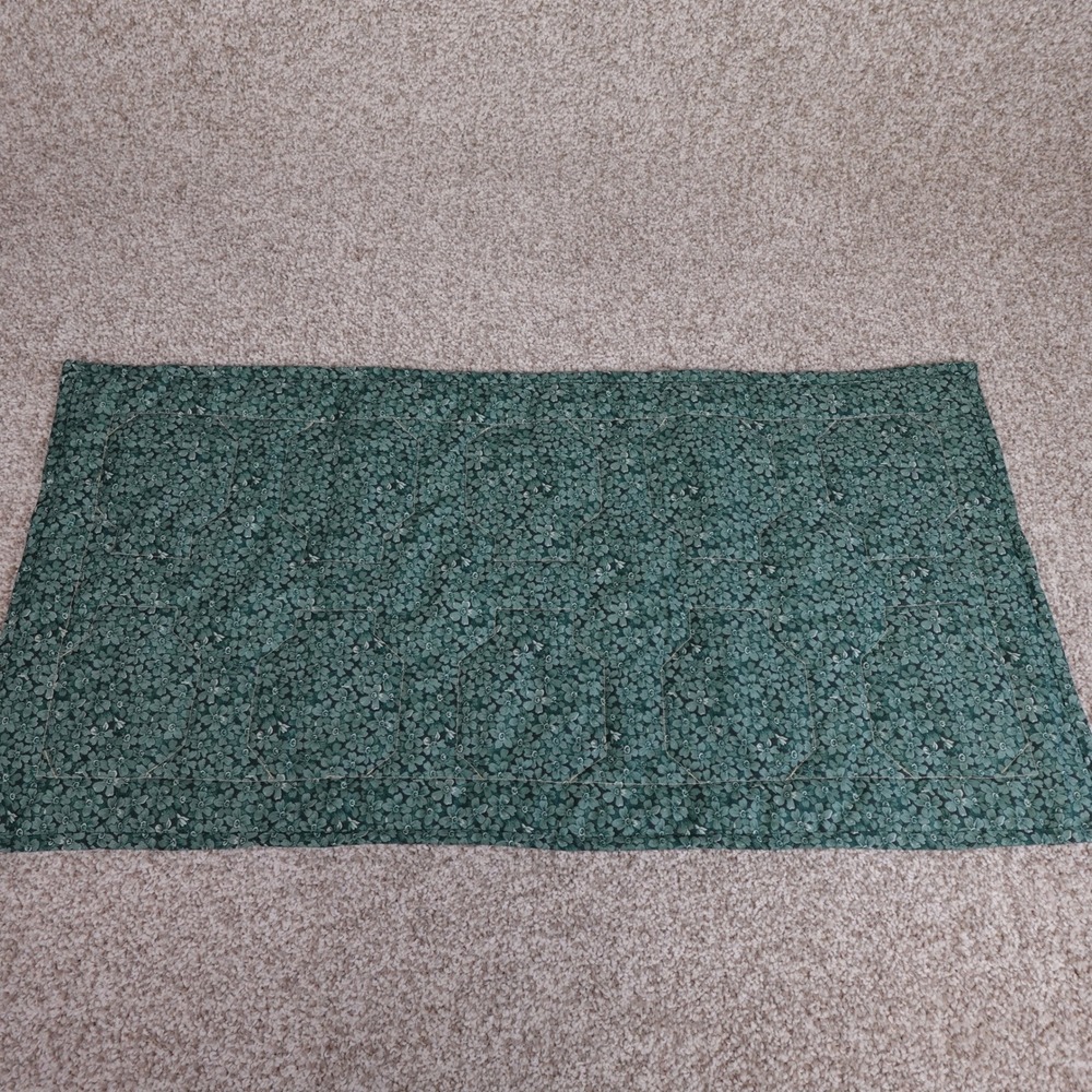 Quilted Vegetable Canning Jar Table Runner Farmhouse Garden Kitchen Decor Green - Picture 4 of 4